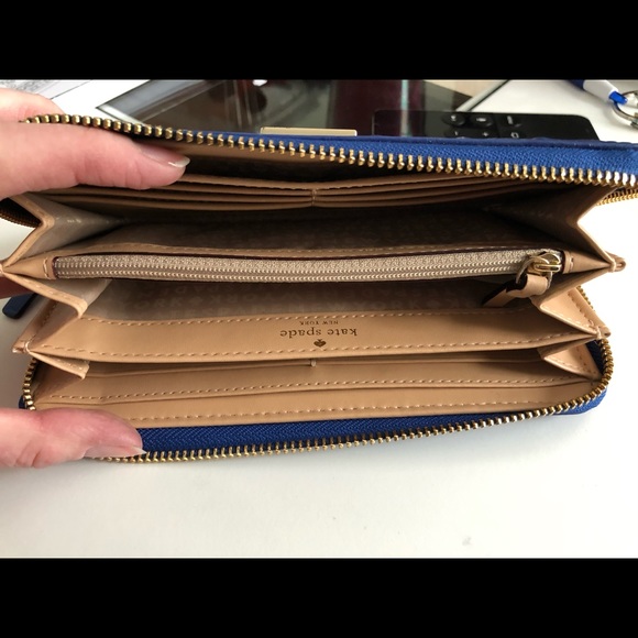Kate Spade royal blue leather wallet - Picture 3 of 3